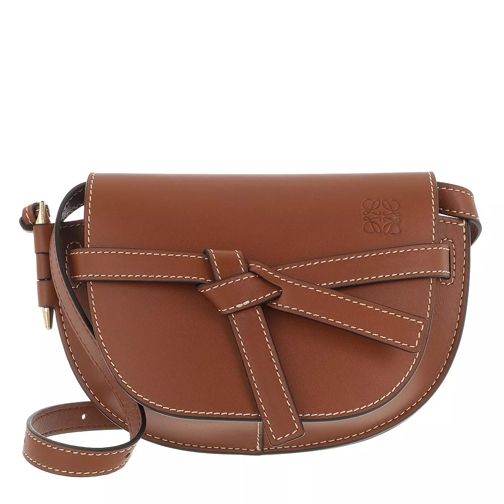 Loewe Mini Gate Dual Crossbody Bag Natural Calfskin Rust Color Crossbody Bag