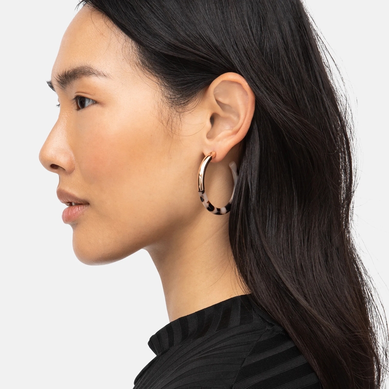 Liebeskind Berlin Ohrstecker Edelstahl Acetat Statement rose(Image 2)