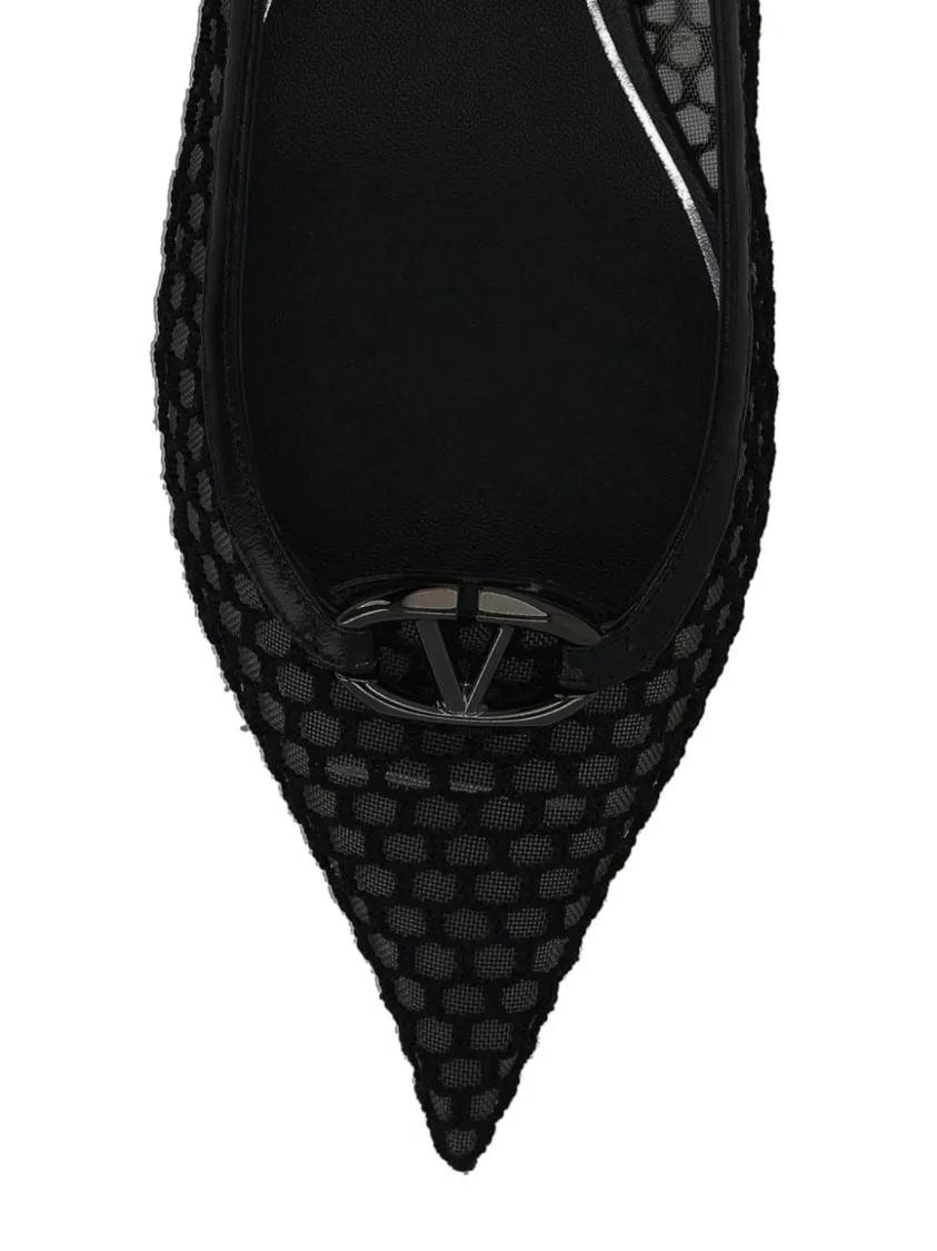 Thumbnail - Valentino Garavani Hohe Schuhe - Pointed Slingback Ballet Flats - Gr. 39 (EU) - in Schwarz - für Damen