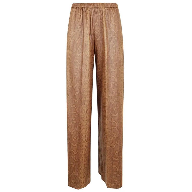 Forte Forte  Tailored Straight-Leg Trousers With Elastic Waistb Brown