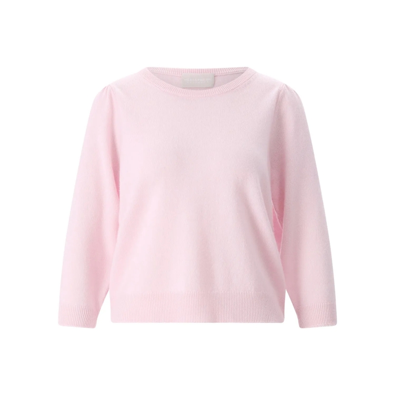 Hemisphere Pull Kurzarmpullover aus Kaschmir pink