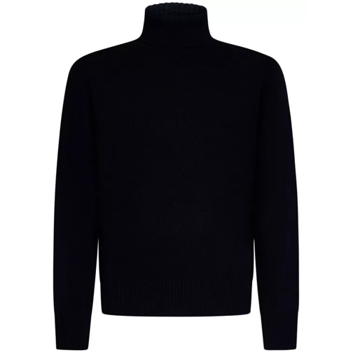 Herno Blue Turtleneck Sweater Blue Maglione