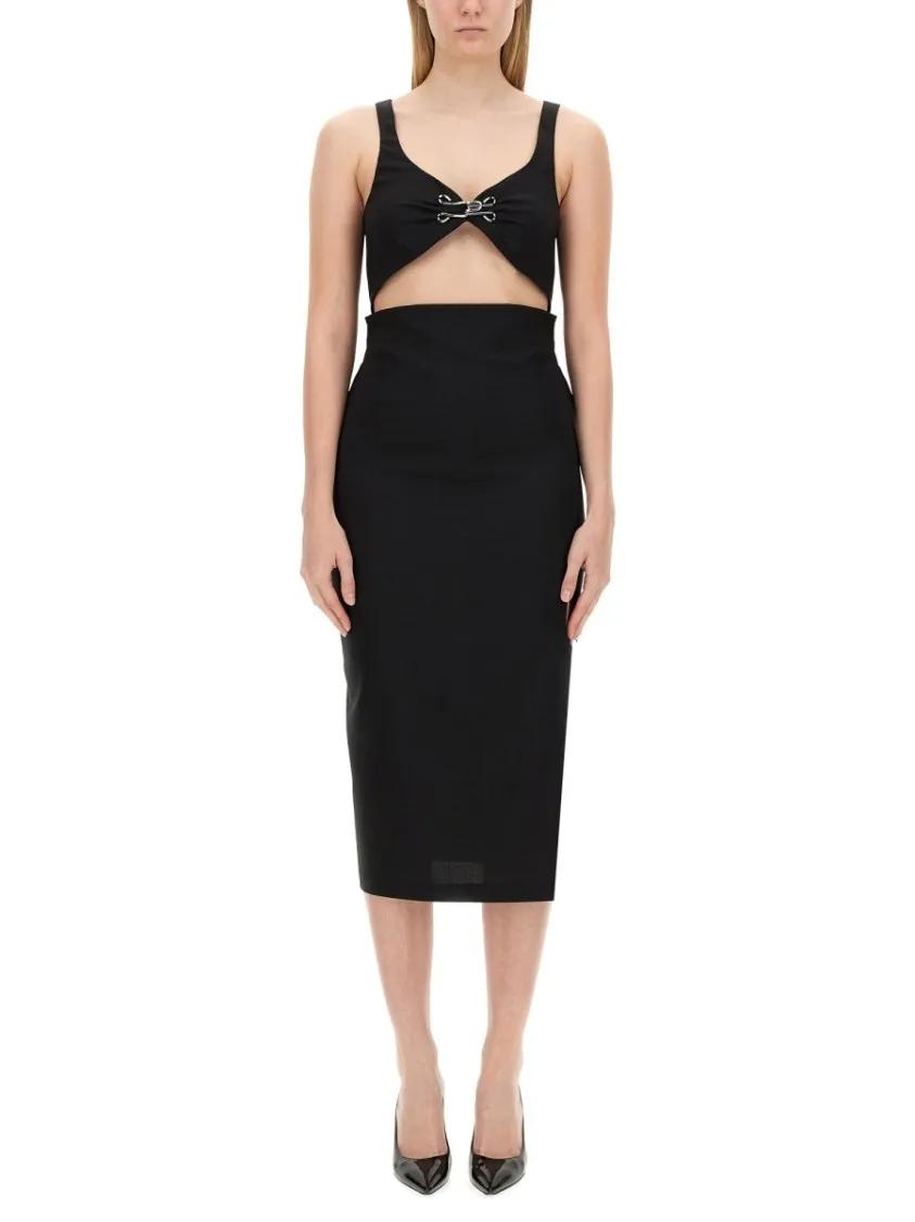 Thumbnail - Moschino - Slim Fit Dress - Größe 42 - schwarz