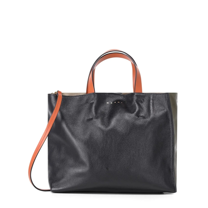 Marni Tote Umhängetasche aus Leder Multicolor