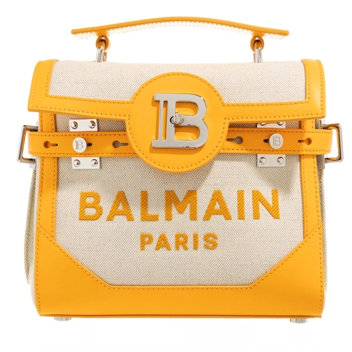 Balmain B-Buzz 23 Bag Canvas Leather Nature Satchel