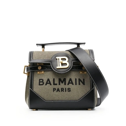 Balmain B-Buzz 23 Canvas Tote Bag Black Rymlig shoppingväska