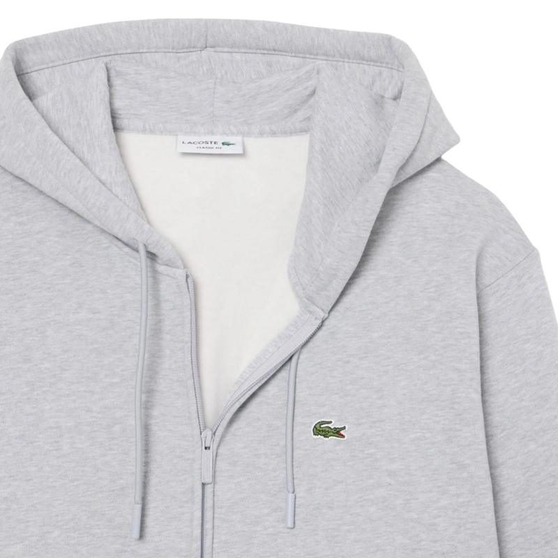 Lacoste  LACOSTE Herren Sweatjacke. Basic Zip-Jacke mit kle grau(Image 3)