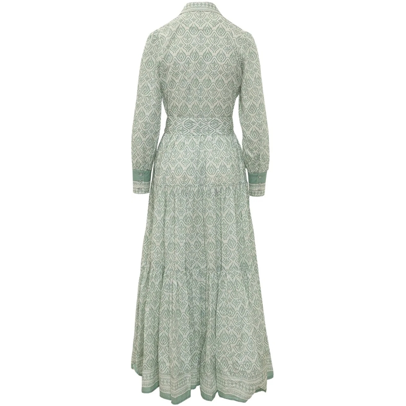 Mc2 Saint Barth Maxikleid Jensen Abito Chemisier Lungo grün(Image 2)