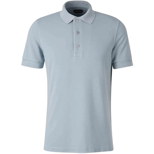 Tom Ford T-Shirts Polo Logo Pique blau