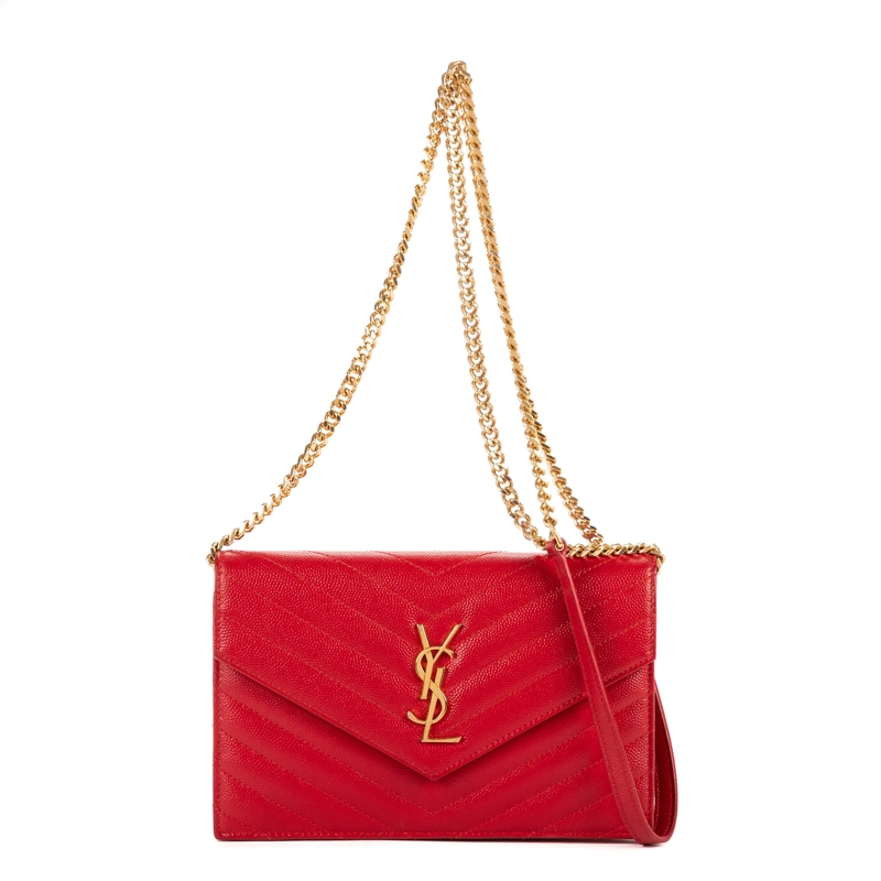 Saint Laurent Crossbody Bag Chain Wallet rot