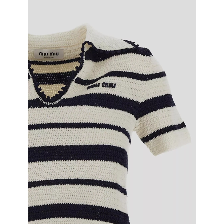 Miu Miu Miu Miu - MML875 - 138SF0UB0 Miu Miu T-shirt e Pol mehrfarbig