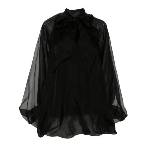 Genny Mini-Kleider Black Silk Organza Dress Black