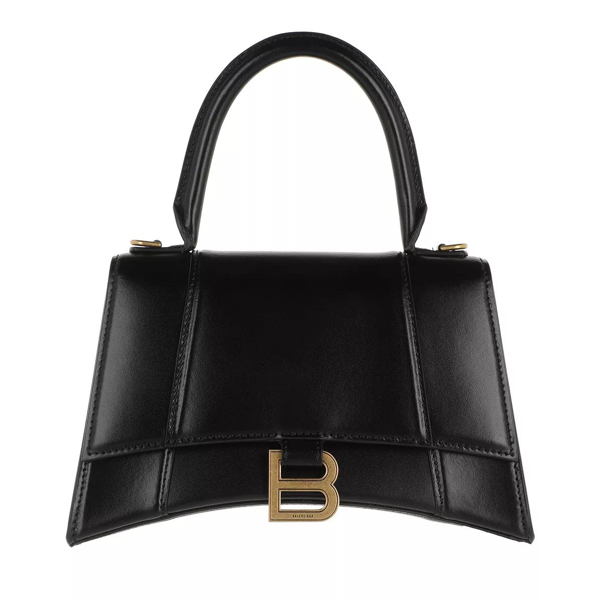 Balenciaga Satchel Bag - Hourglass Small Handle Gold Monogramm Bag - Gr. unisize - in Schwarz - für Damen