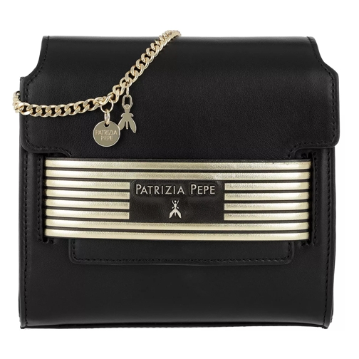 Patrizia Pepe Chain Crossbody Bag Black/Gold Crossbody Bag