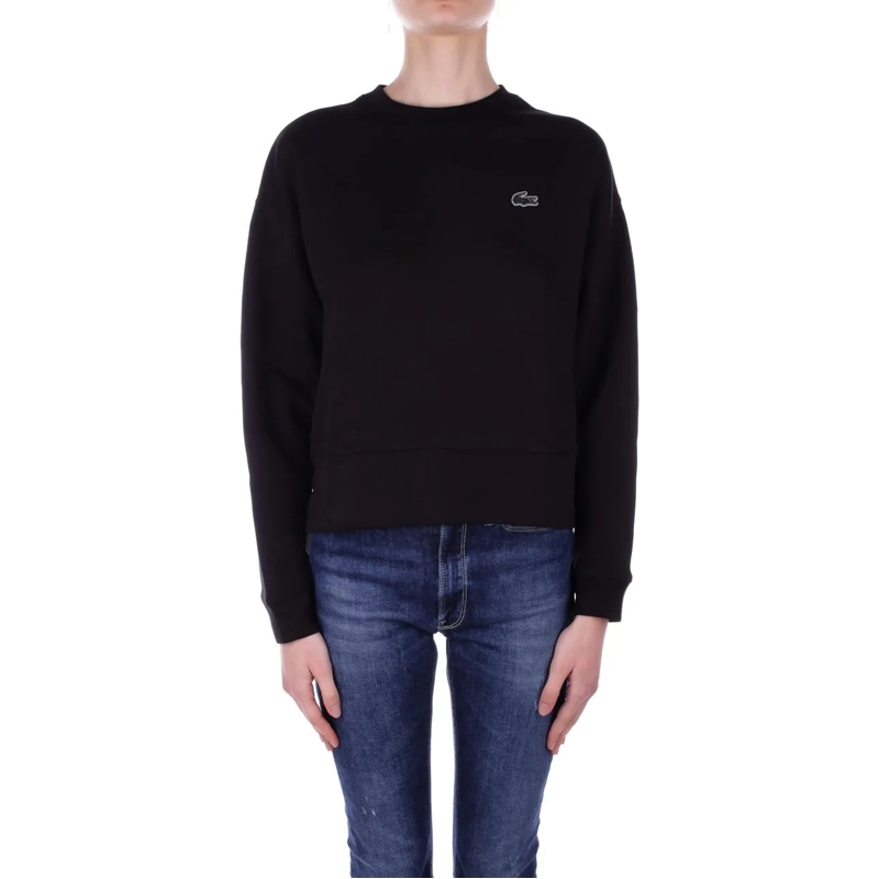 Lacoste  Oversized Black Sweatshirt With Design Black