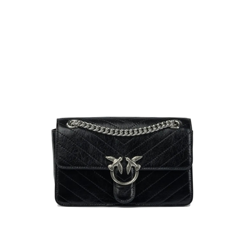 Pinko Schultertasche Leather Crossbody Bag Black