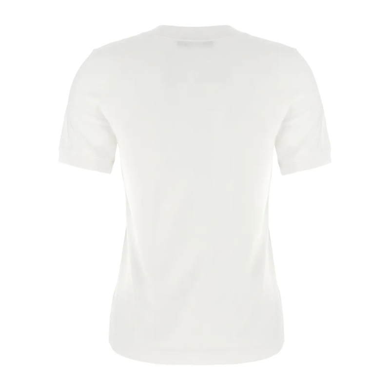 Dolce&Gabbana T-Shirt Maiolica' Logo Patch T-Shirt White(Image 2)