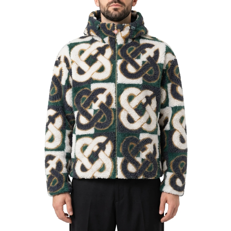 Casablanca Overgangsjas Fleecejacke aus Woll-Mix grün(Image 2)