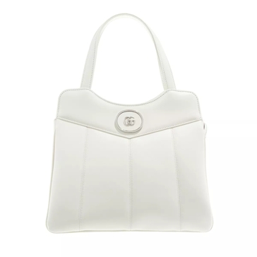 Gucci Petite GG Small Tote Bag White Leather Tote