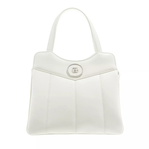 Gucci Petite GG Small Tote Bag White Leather Draagtas