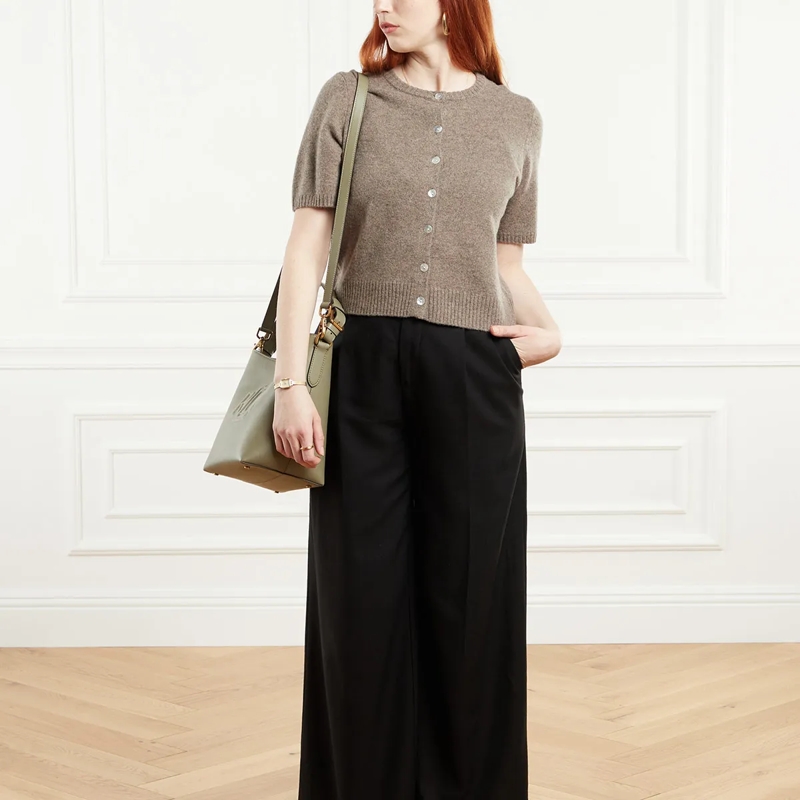 Lauren Ralph Lauren Sac reporter Witley Md Bk Bucket Bag Medium Sage Green(Image 3)