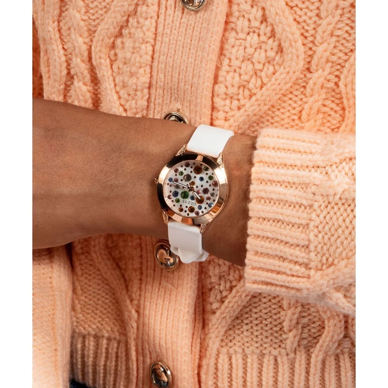 Guess Quarzuhr Analoge Uhr Gt Mini Wonderlust weiss(Image 3)