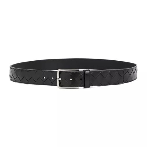 Bottega Veneta Ledergürtel Intrecciato Belt Black