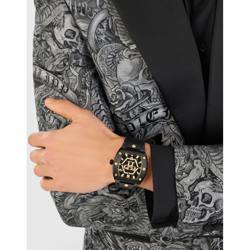 Philipp Plein Quarzuhr Analoge Quarzuhr The Hexagon Phantom schwarz(Image 3)