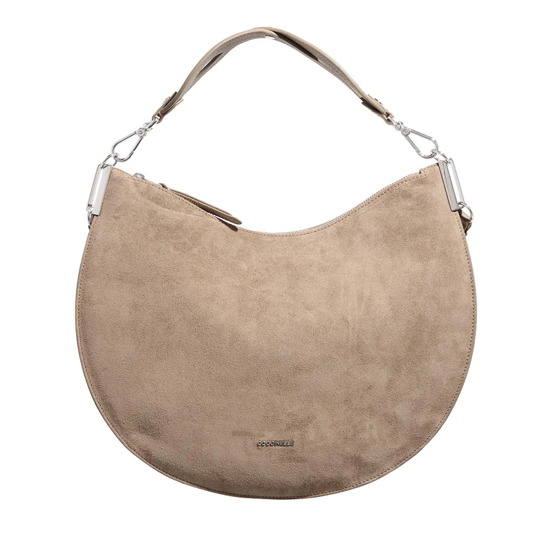 Coccinelle Hobo Bag Coccinelle Sunup Suede Warm Taupe