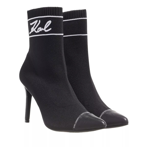 Karl Lagerfeld PANDARA Signia Ankle Boot Black Knit Textile Enkellaars