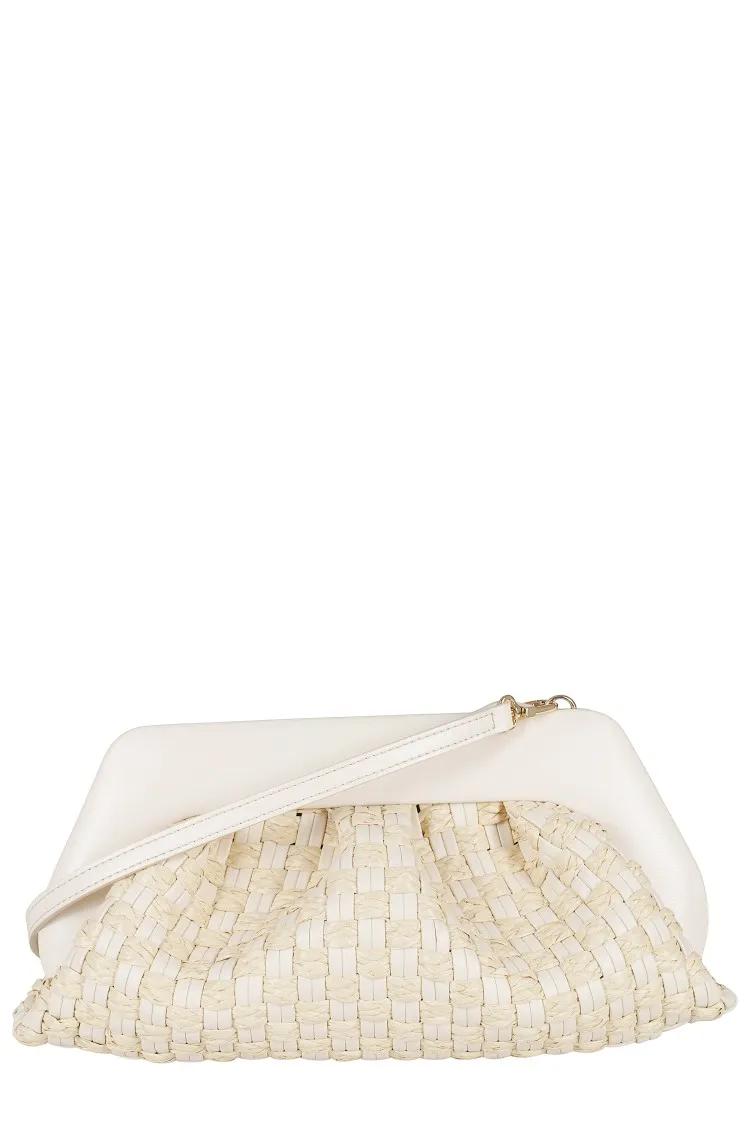 Themoirè Clutches Emera Microweaved Bag Beige in beige