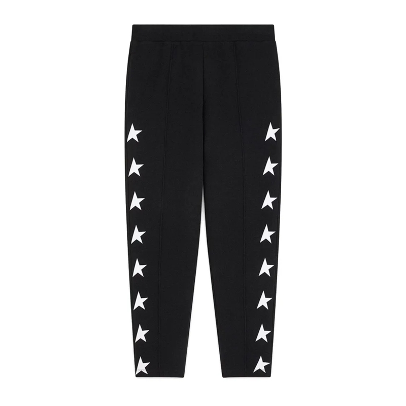 Golden Goose Pantalon de jogging Black Relaxed-Fit Jogging Pants With Star Motifs Black