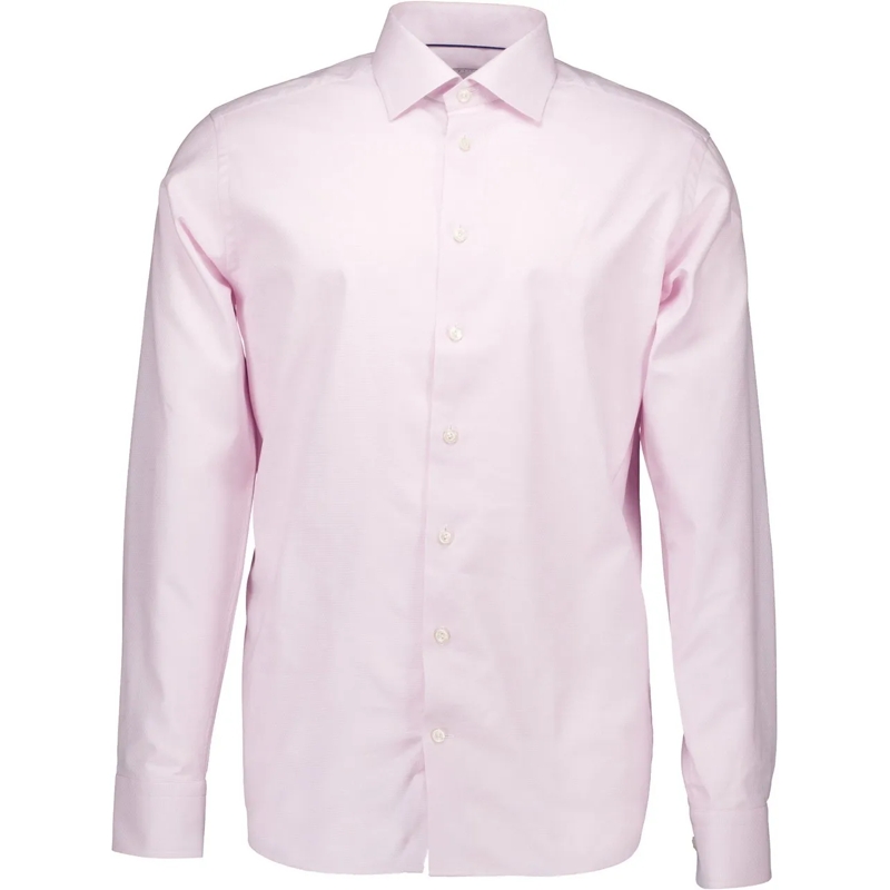 Eton  Eton Dobby Lange Mouw Overhemden Lichtroze 1000118 rose