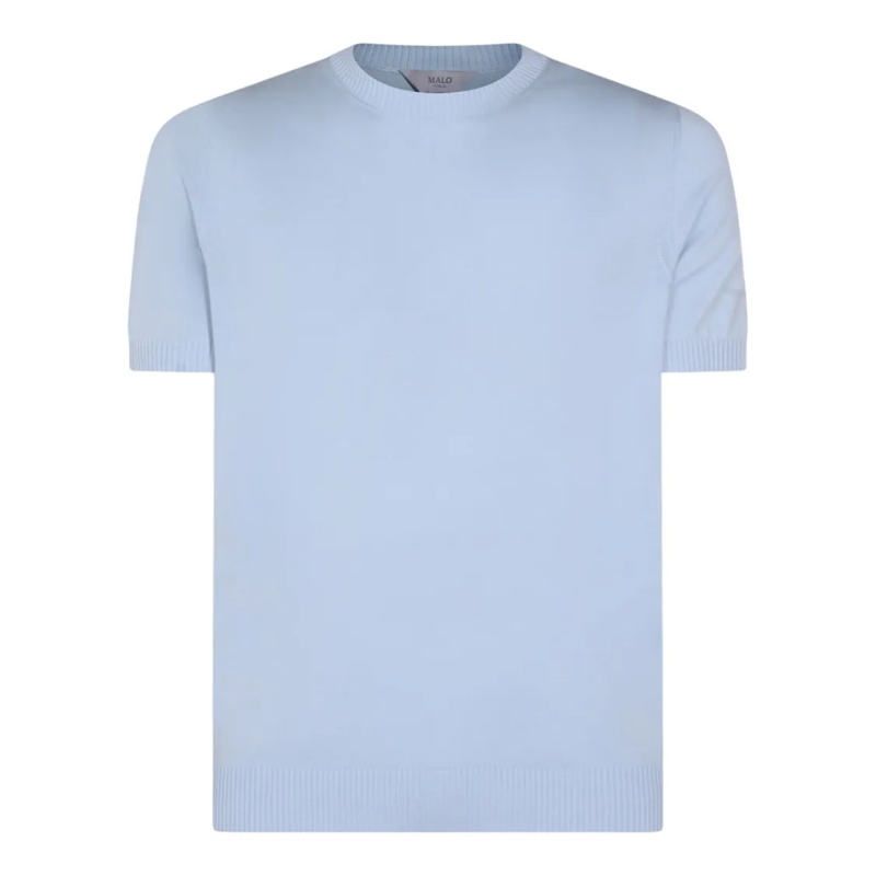 Malo T-shirt Clear Blue Crew Neckline T-Shirt Blue