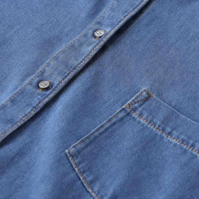 WEEKEND Max Mara Blouse Oversized Bluse Foggia aus Denim blau(Image 3)