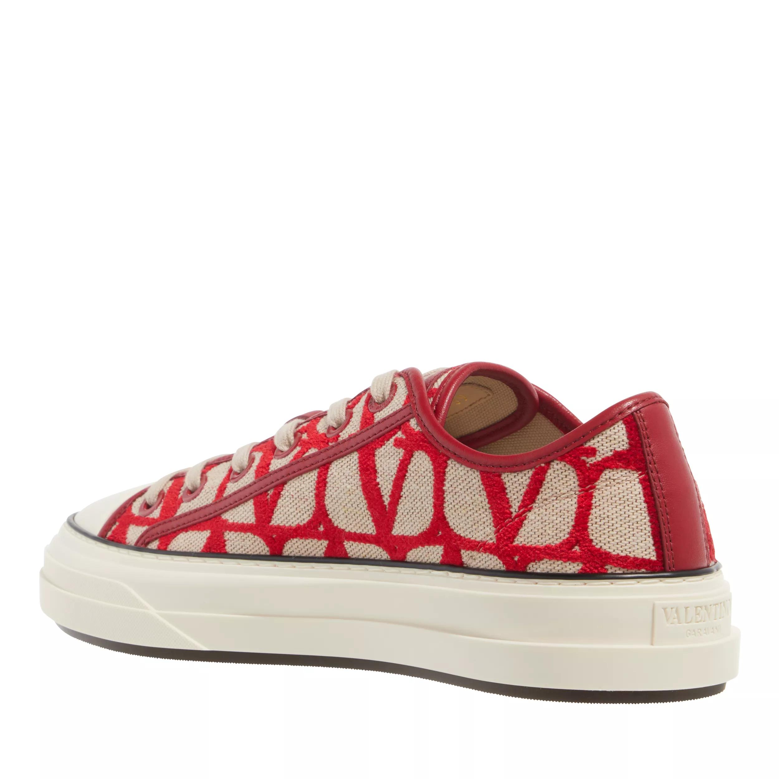 Valentino Garavani VLogo Sneaker Natural Red Low Top Sneaker