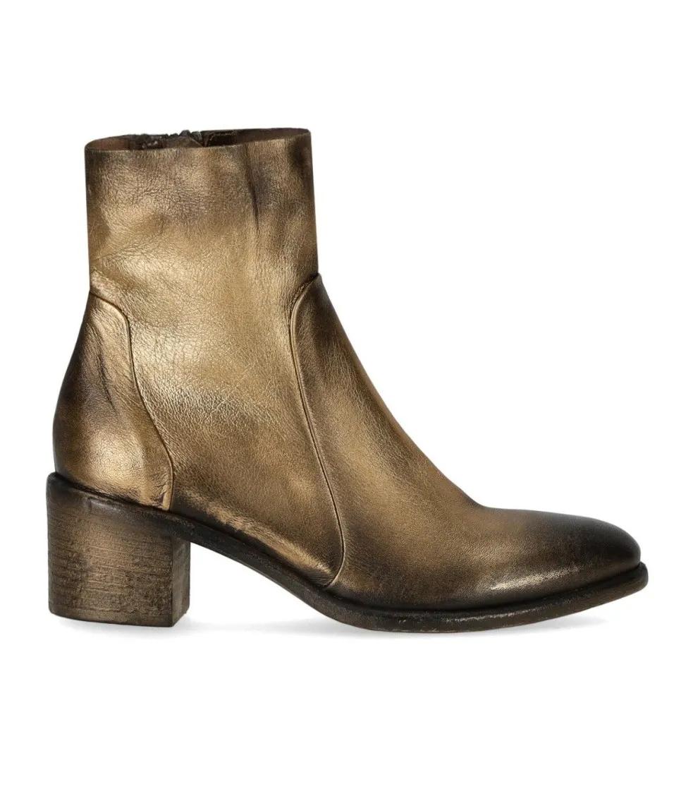 Strategia Vrouw Goud Boots - Gemma Gold Heeled Ankle Boot In Maat 40 (Eu)