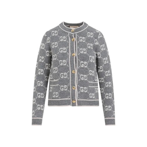 Gucci Grey Wool Cardigan Grey Strickjacke