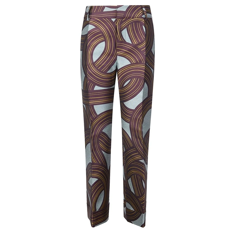 LaDoubleJ  Straight-Leg Pants With Pleats And High Waist Grey