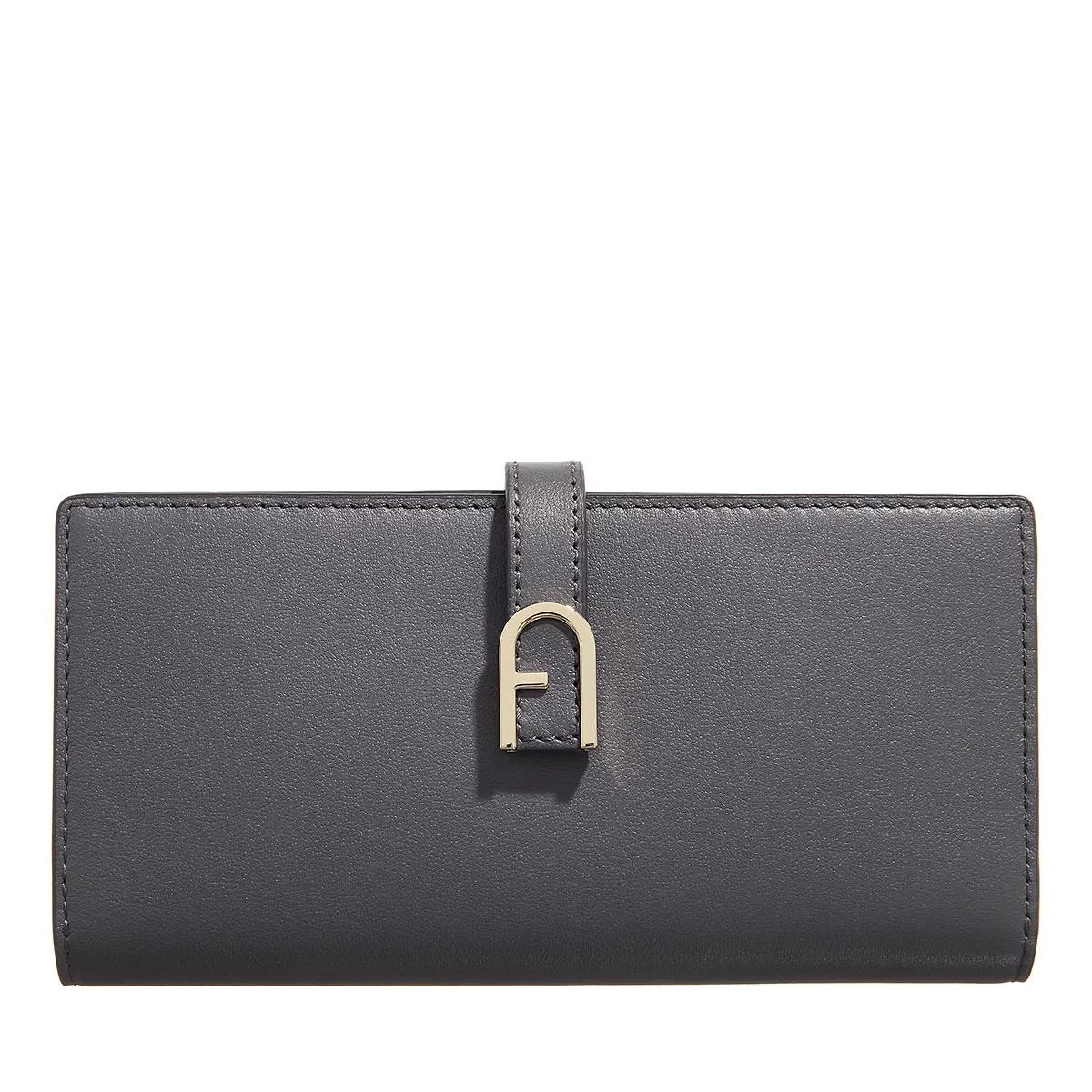 Furla Portemonnaie - Furla Flow Continental Bifold - Gr. unisize - in Grau - für Damen