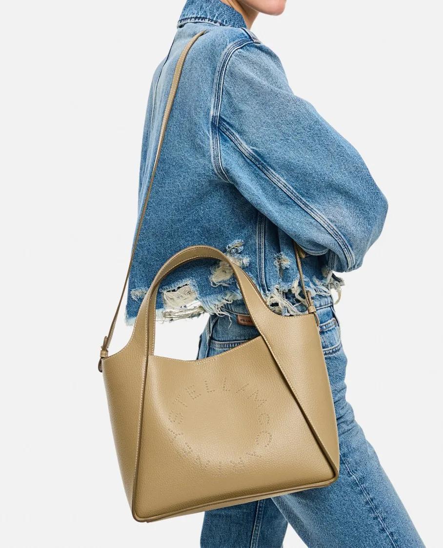 Stella Mccartney Hobo bags Shoulder Bag With Embossed Logo in bruin