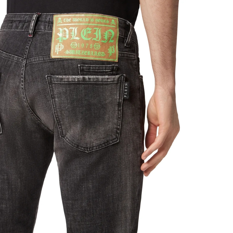 Philipp Plein Jeans mit geradem Bein Jeans Regular Fit Skull&Bones grau(Image 3)