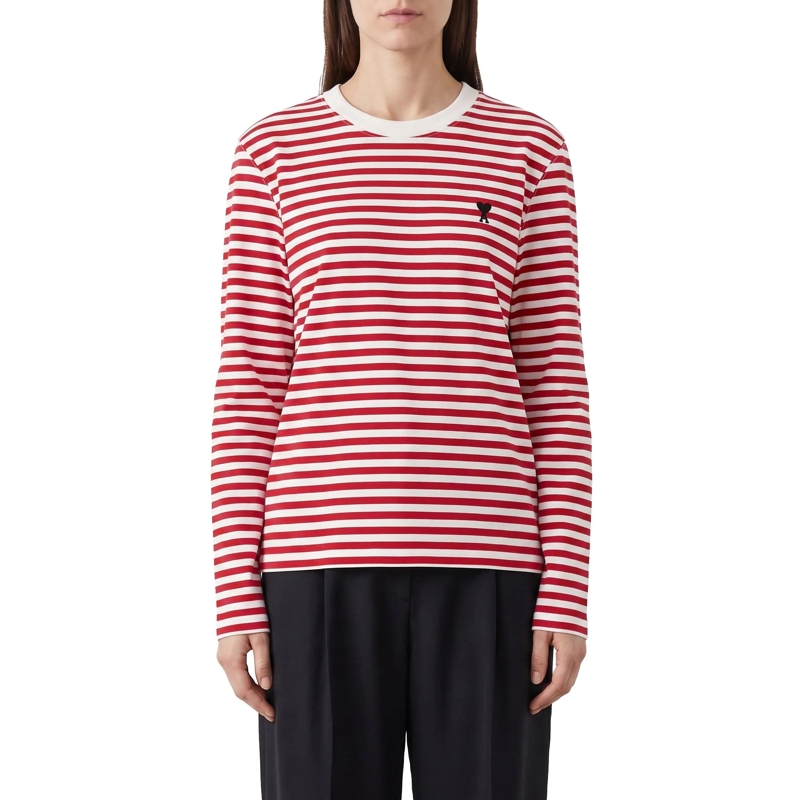 AMI Paris T-Shirt Sweatshirt aus Baumwolle rot(Image 2)