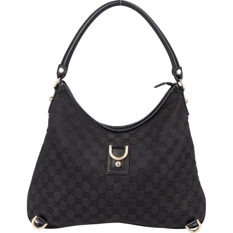 Gucci Schultertasche Gucci GG Monogram Abbey Handbag schwarz