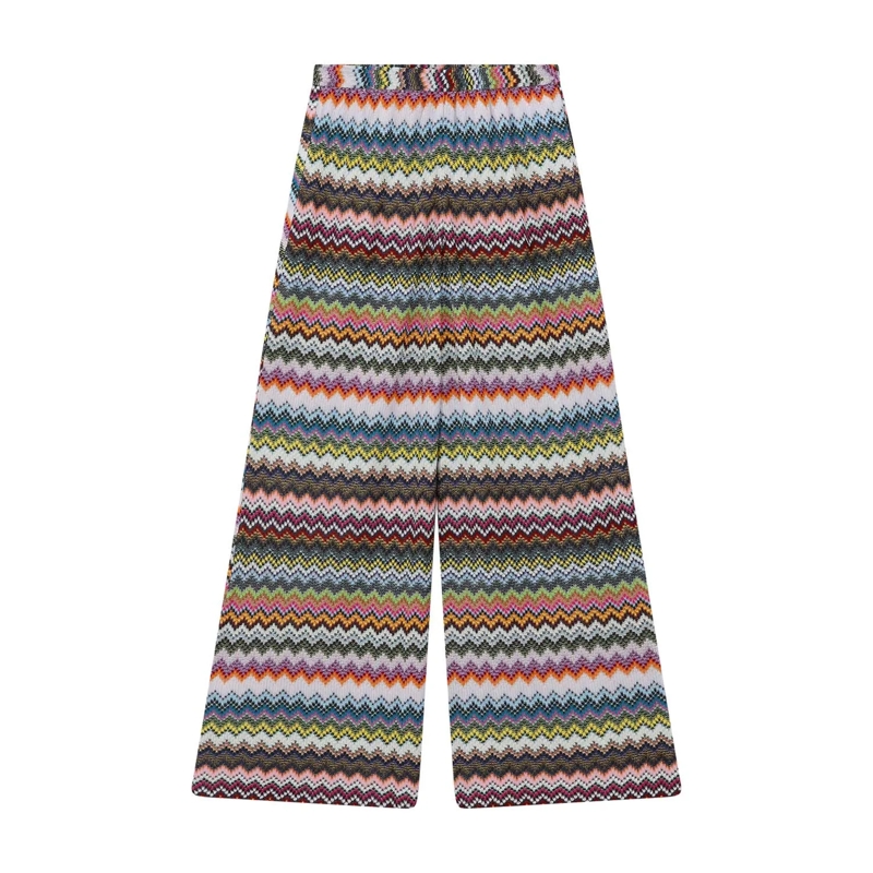 Missoni Casual broeken Wide-Leg Trousers With Zigzag Pattern Grey(Image 7)