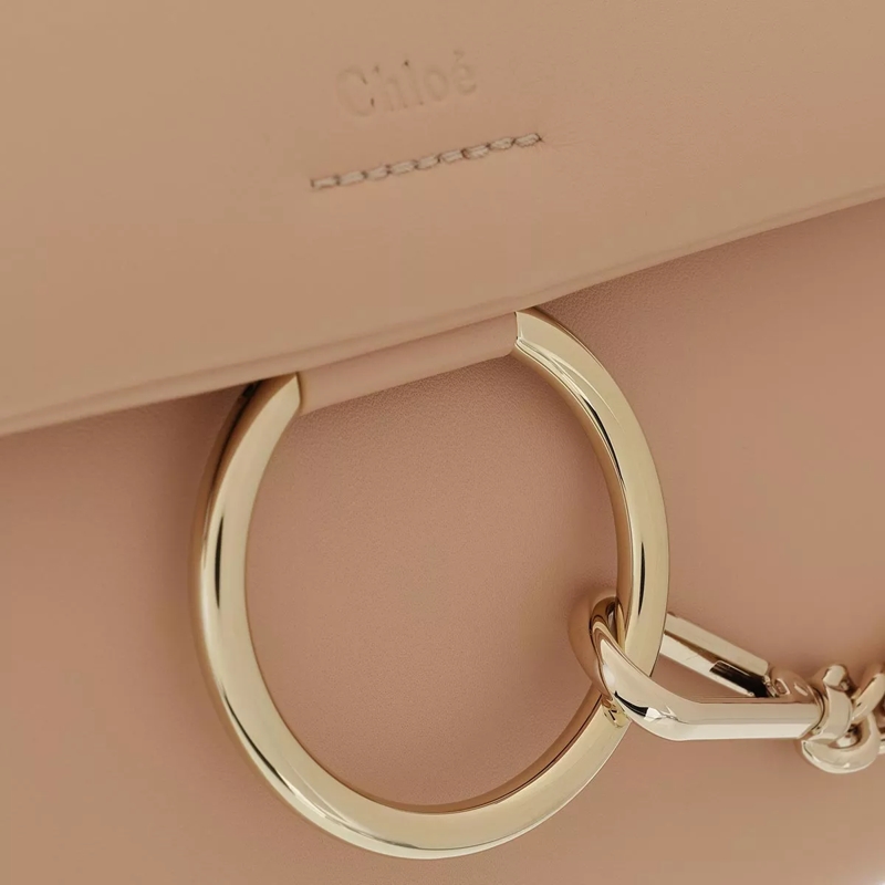 Chloé Satchel Faye Top Handle Bag Leather Sandy Beige(Image 5)
