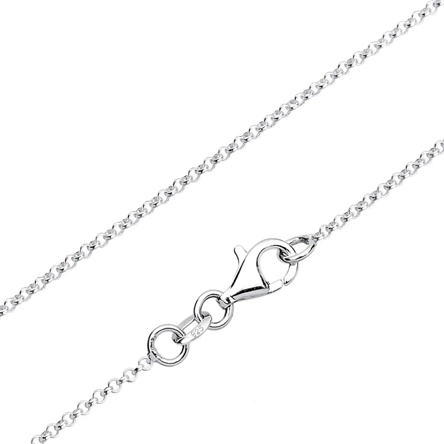 Thumbnail - Elli Halsketten - Schmuckset Geo Kreis Knoten Kristalle 925 Silber - Gr. unisize - in Silber - für Damen