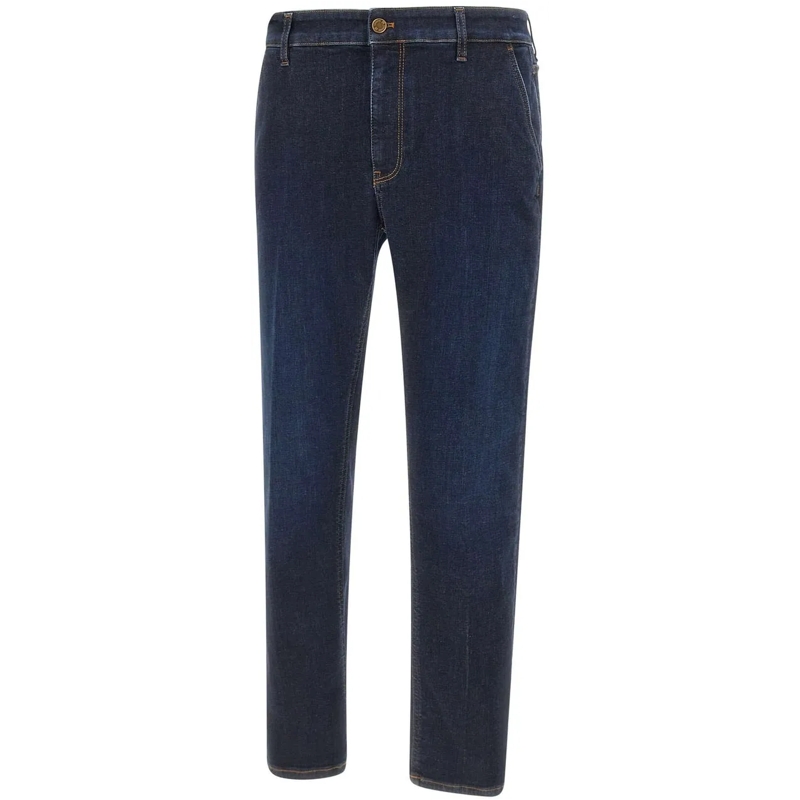 Pt Torino Jeans à jambe droite Tailored Blue Denim Jeans With Five-Pocket Design Black