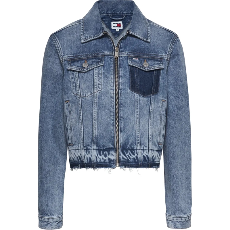 Tommy Jeans Jeansjacke Cropped Slim Fit Denim Jacket Blue