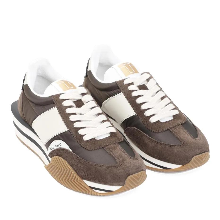 Tom Ford Low-Top Sneaker - Calf Leather Sneakers - Gr. 7 - in Braun - für Damen